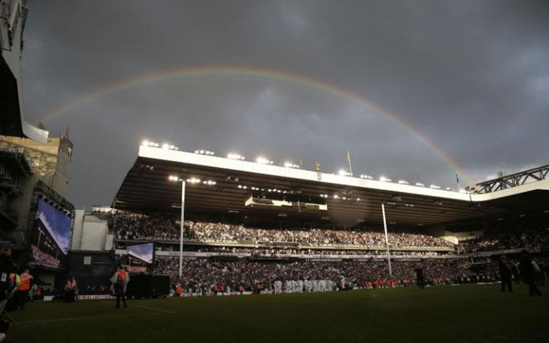 Дуга изнад стадиона Тотенхема (Фото:AFP/telegraph.co.uk)