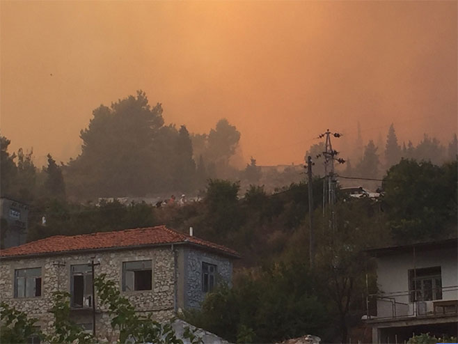 Пожар у Улцињу (Фото:vijesti.me/Samir Adrović - 