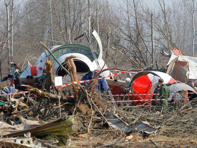 Мјесто пада авиона Леха Качињског (Фото:belprauda.org) - 