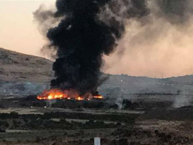 Турска: Пожар у војној зони на граници са Сиријом (Фото: Hürriyet Haber) - 