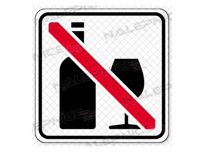 Забрањен алкохол (фото:nalepnice.rs) - 