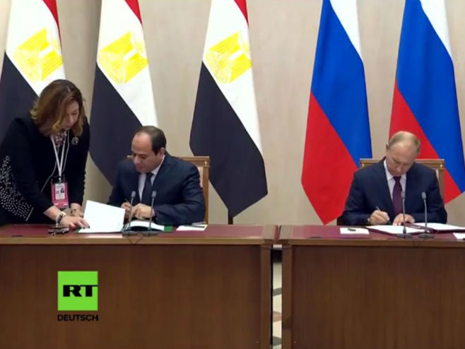 Сиси и Путин потписали споразум - Фото: Screenshot/YouTube